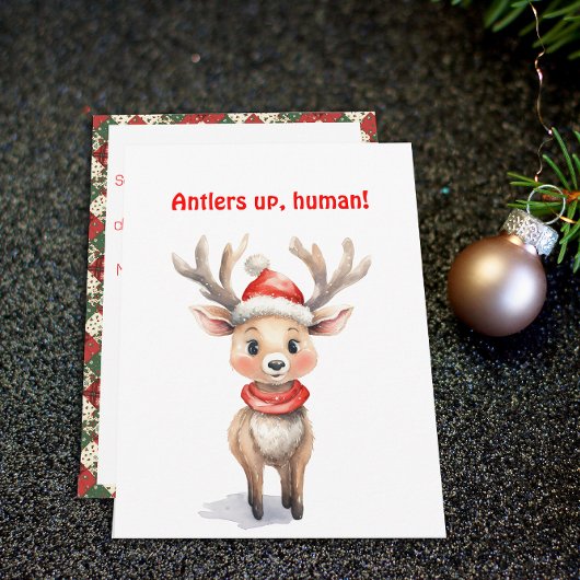 Cartes Pour Fêtes Annuelles Cute reindeer Rudolph christmas wishes Postcard