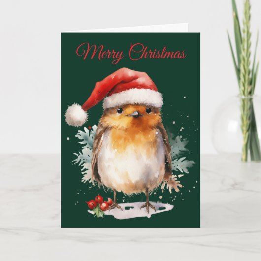 Cartes Pour Fêtes Annuelles Cute Robin (Devant)