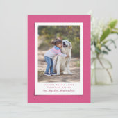 Cartes Pour Fêtes Annuelles Cute rose chaude fuzzy Valentine's Day photo anima (Debout devant)