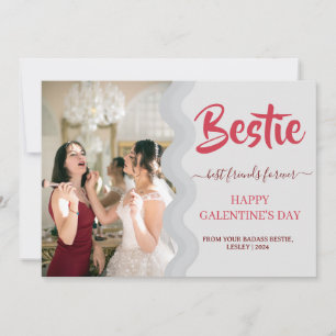Cartes Pour Fêtes Annuelles Cute Rose Drip Happy Galentines day bestie Photo