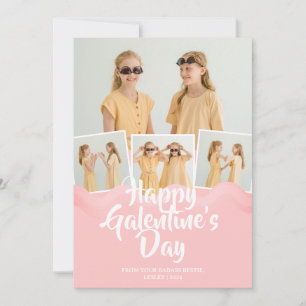 Cartes Pour Fêtes Annuelles Cute Rose Drip Happy Galentines day bestie Photo