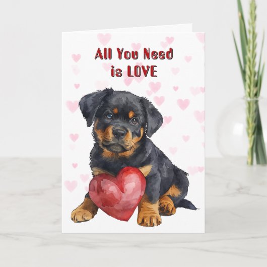 Cartes Pour Fêtes Annuelles Cute Rottweiler Chien Chien Chien Chien Chien Tout (Devant)