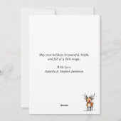 Cartes Pour Fêtes Annuelles Cute Rudolph Reindeer Sketch Merry Christmas (Dos)