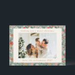 Cartes Pour Fêtes Annuelles Cute Sage Green Botanique Custom 2 Photo Noël<br><div class="desc">Cute Sage Green Botanique Custom 2 Photo Christmas Carte</div>