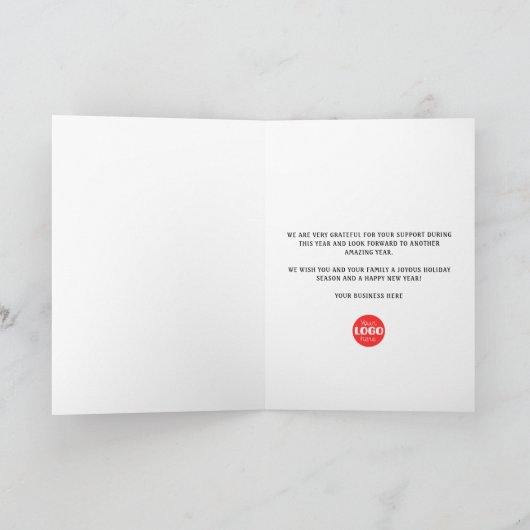 Cartes Pour Fêtes Annuelles Cute Santa Bee Apiary Logo Business Christmas (Intérieur)