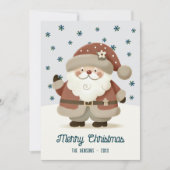 Cartes Pour Fêtes Annuelles Cute Santa Clause Snowflakes Drawing Christmas (Devant)