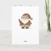Cartes Pour Fêtes Annuelles Cute Santa Clause Snowflakes Drawing Christmas (Dos)