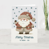 Cartes Pour Fêtes Annuelles Cute Santa Clause Snowflakes Drawing Christmas (Devant)