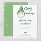 Cartes Pour Fêtes Annuelles Cute Santa Gnome pour les Fêtes (Devant / Derrière)