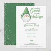 Cartes Pour Fêtes Annuelles Cute Santa Gnome pour les Fêtes (Devant / Derrière)