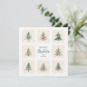 Cartes Pour Fêtes Annuelles Cute Scandinavian Nordic Style Christmas Trees (Debout devant)