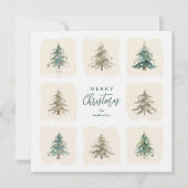 Cartes Pour Fêtes Annuelles Cute Scandinavian Nordic Style Christmas Trees (Devant)