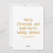 Cartes Pour Fêtes Annuelles Cute Snail Christmas Mail  (Dos)