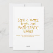 Cartes Pour Fêtes Annuelles Cute Snail Disco Mail Christmas (Dos)