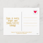 Cartes Pour Fêtes Annuelles Cute Snail Disco Mail Noël (Dos)