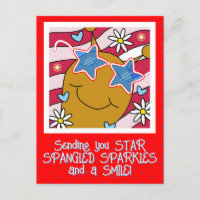 Cute Snail Star Spangled Sourires 4 Juillet