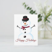 Cartes Pour Fêtes Annuelles Cute Snowman (Debout devant)