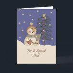 Cartes Pour Fêtes Annuelles Cute Snowman Christmas Papa<br><div class="desc">carte</div>
