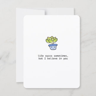 Cartes Pour Fêtes Annuelles Cute Succulent Sympathy Card