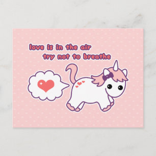 Cartes Pour Fêtes Annuelles Cute Unicorn Valentine