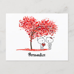 Cartes Pour Fêtes Annuelles Cute Valentine Aquarelle Artsy Personnaliser