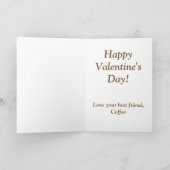 Cartes Pour Fêtes Annuelles Cute Valentine Latte (Intérieur)