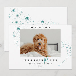 Cartes Pour Fêtes Annuelles Cutest It's A WonderFUR Life Animaux de compagnie 