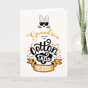 Cartes Pour Fêtes Annuelles Cutie de Grandson Cottontail Pâques
