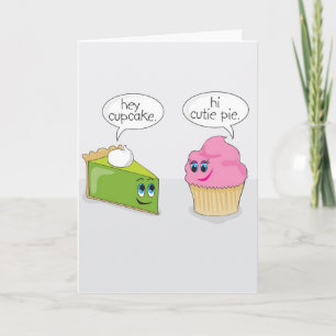 Cartes Pour Fêtes Annuelles Cutie Pie / Cupcake Valentine's Day Card
