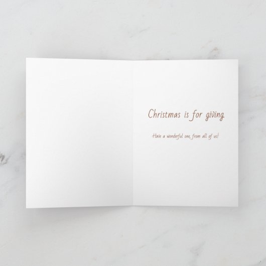 Cartes Pour Fêtes Annuelles Cygne de Père Noël : Noël est pour donner (Intérieur)