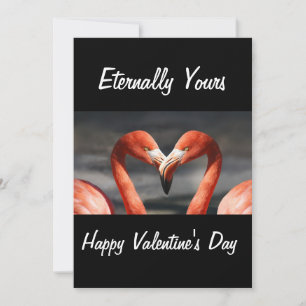 CARTES POUR FÊTES ANNUELLES CYGNES ROSES  À JAMAIS À VOUS JOYEUSE SAINT-VALENT
