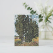 Cartes Pour Fêtes Annuelles Cypress Trees par Van Gogh (Debout devant)