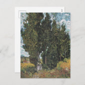 Cartes Pour Fêtes Annuelles Cypress Trees par Van Gogh (Devant / Derrière)