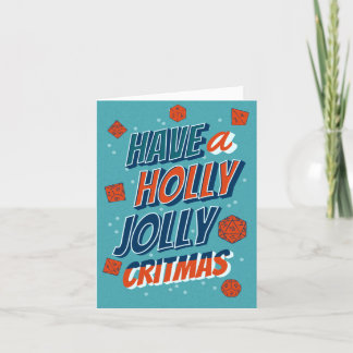 Cartes Pour Fêtes Annuelles D&D Christmas Card Holly Jolly Critmas
