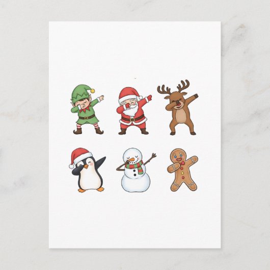 Cartes Pour Fêtes Annuelles Dabing Noël Père Noël Penguin Rudolph Snowman (Devant)