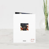 CARTES POUR FÊTES ANNUELLES DACHSHING (Dos)