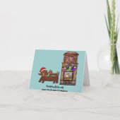 Cartes Pour Fêtes Annuelles Dachshing complètement (Dos)