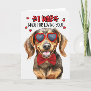 Cartes Pour Fêtes Annuelles Dachshund Chien fait pour vous aimer Valentine