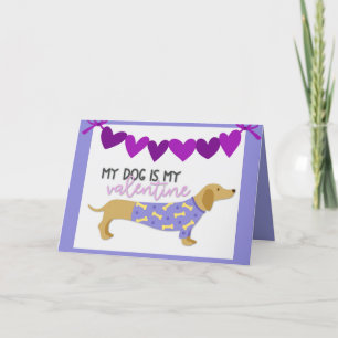 Cartes Pour Fêtes Annuelles Dachshund Chien mignon Funny Purple Texte Personna
