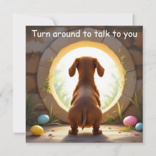 Cartes Pour Fêtes Annuelles Dachshund chien - Pâques