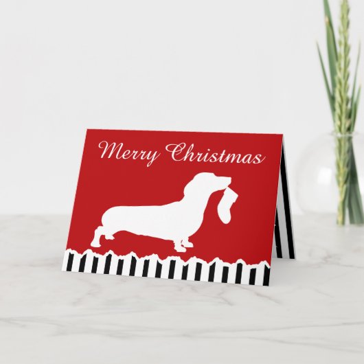 Cartes Pour Fêtes Annuelles Dachshund Christmas (Devant)
