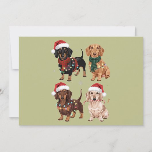 Cartes Pour Fêtes Annuelles Dachshund Christmas Chien Maman Lover Noël Cadeau (Devant)