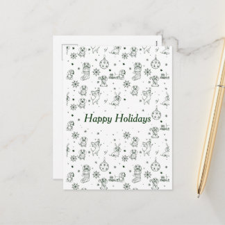 Cartes Pour Fêtes Annuelles Dachshund Christmas pattern