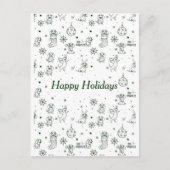 Cartes Pour Fêtes Annuelles Dachshund Christmas pattern (Devant)