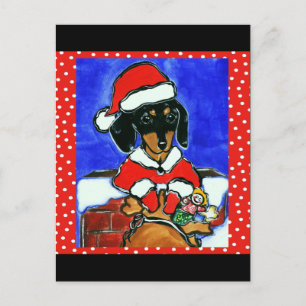 Cartes Pour Fêtes Annuelles Dachshund de Noël