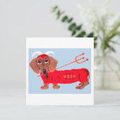 Cartes Pour Fêtes Annuelles Dachshund Devil (Debout devant)
