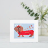 Cartes Pour Fêtes Annuelles Dachshund Devil (Debout devant)