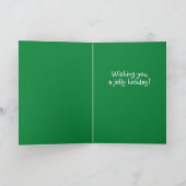 Cartes Pour Fêtes Annuelles Dachshund drôle avec signe à Père Noël Noël (Intérieur)