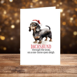 Cartes Pour Fêtes Annuelles Dachshund drôle Noël Joyeux Fêtes