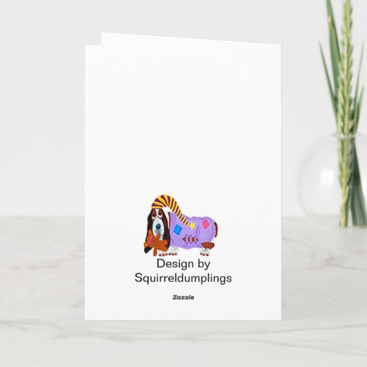 Cartes Pour Fêtes Annuelles Dachshund Easter Bunny (Dos)